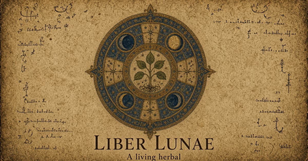 Liber Lunae – a private moon/cycle/plant journal inspired by the Voynich manuscript